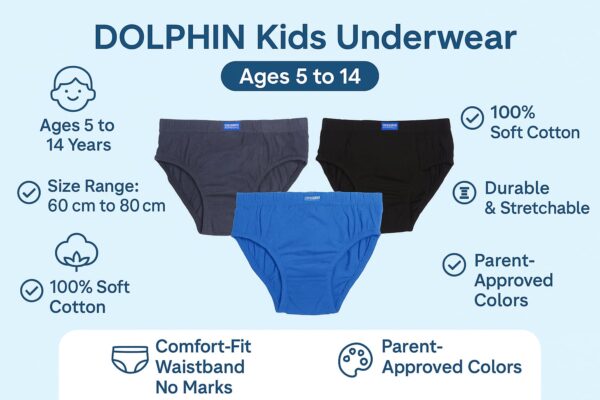 DOLPHIN Kids Cotton Briefs - Image 2