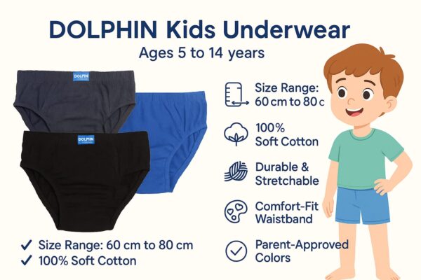 DOLPHIN Kids Cotton Briefs - Image 4